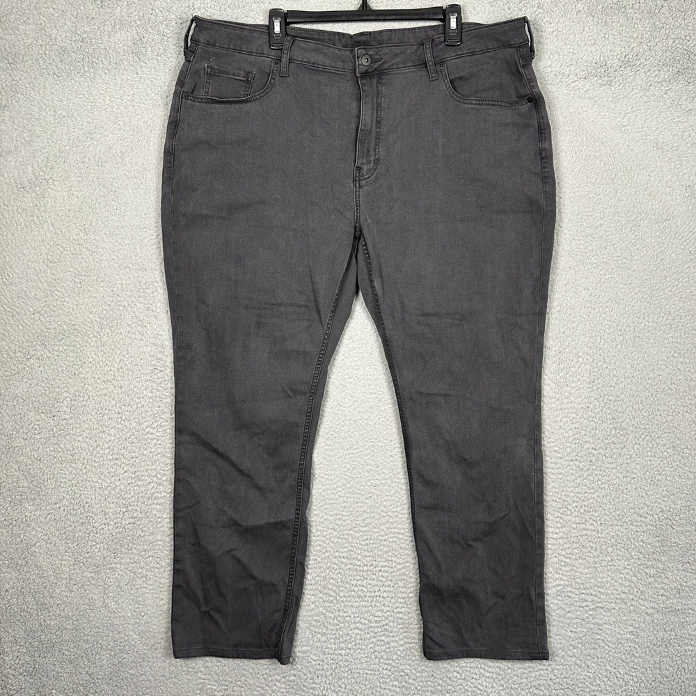 True Classic Jeans Mens 40X30 Dark Gray Straight Leg Stretch 5-Pocket Denim EUC
